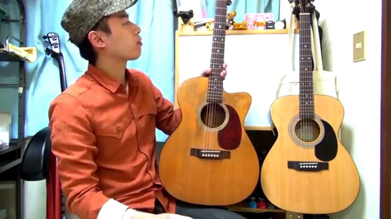 １万円のアコギと２０万円のアコギ弾き比べ